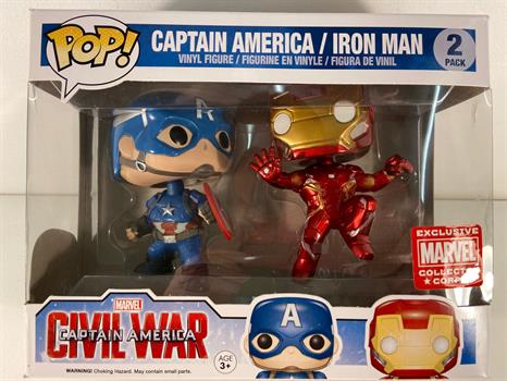 POP: Civil War Captain America Iron Man Double Pk