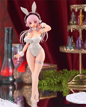 Super Sonico BiCute Bunnies PVC Statue Pearl White