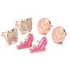 Wicked Glinda Butterfly, G and Shoe Stud Earrings